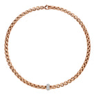 FOPE EKA 18K Gold Necklace with White Diamond Pavé Rondel - 0.40 carats - Jackson Hole Jewelry Company