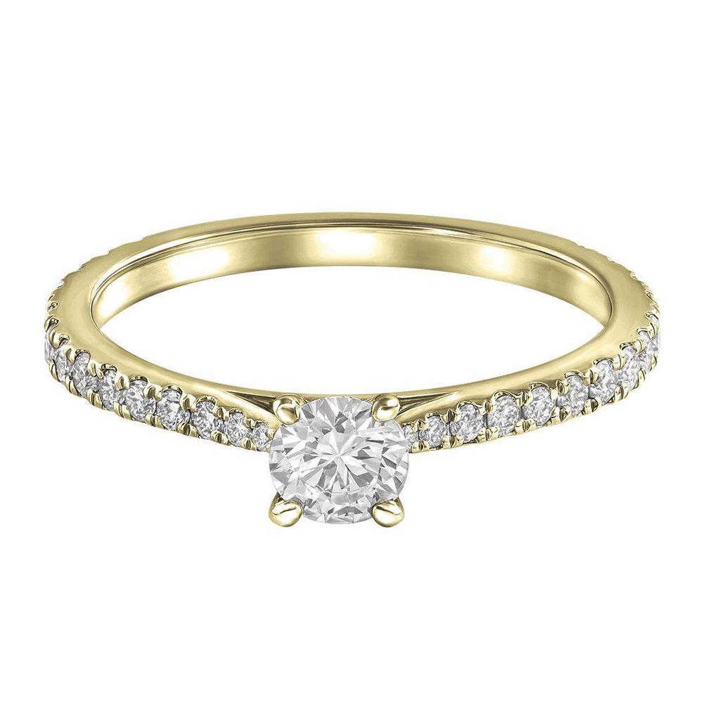 Le PeTeton French Cut Diamond Pave Engagement Setting in 18K Gold - Jackson Hole Jewelry Company