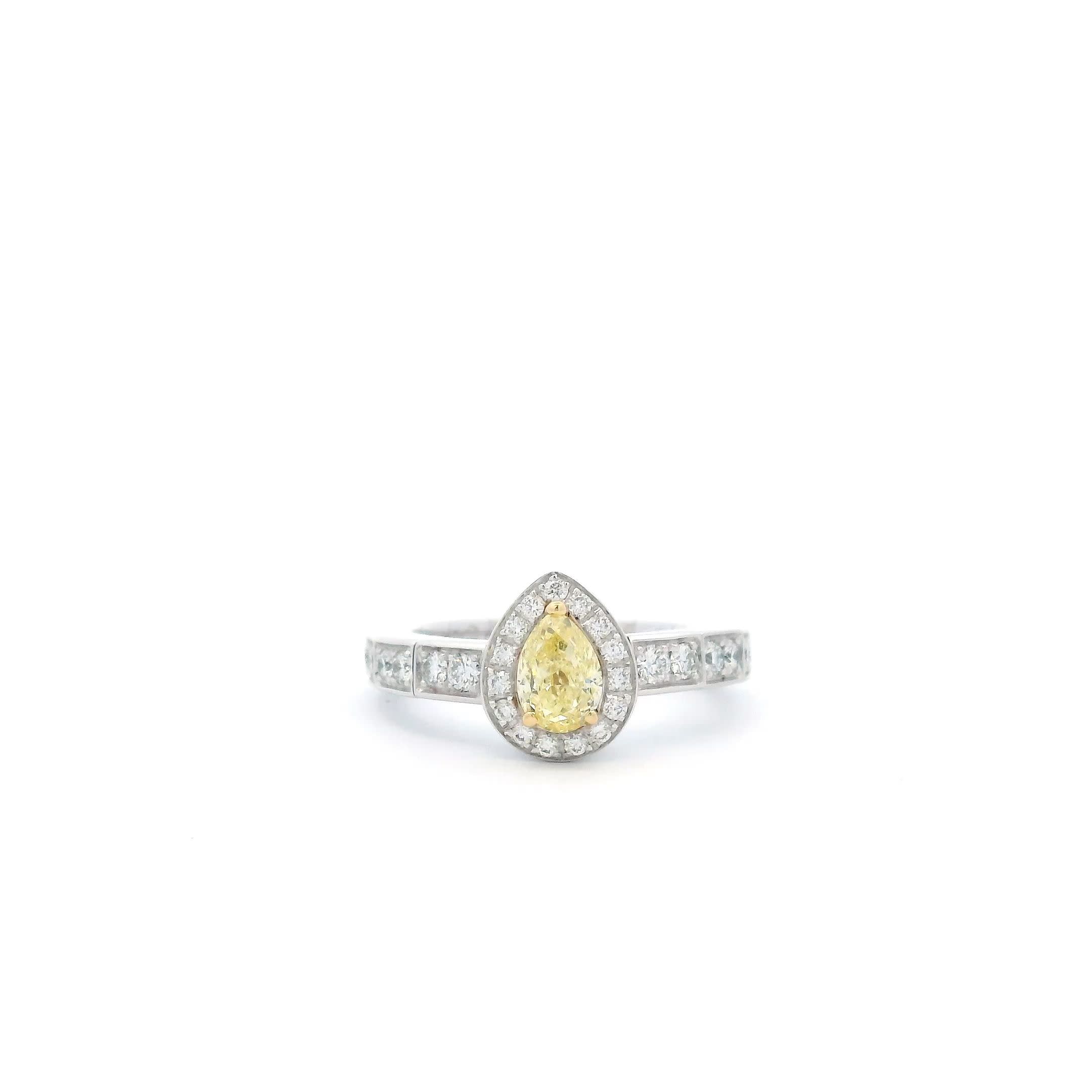 Picchiotti Fancy Yellow Pear Xpandable Ring - Jackson Hole Jewelry Company