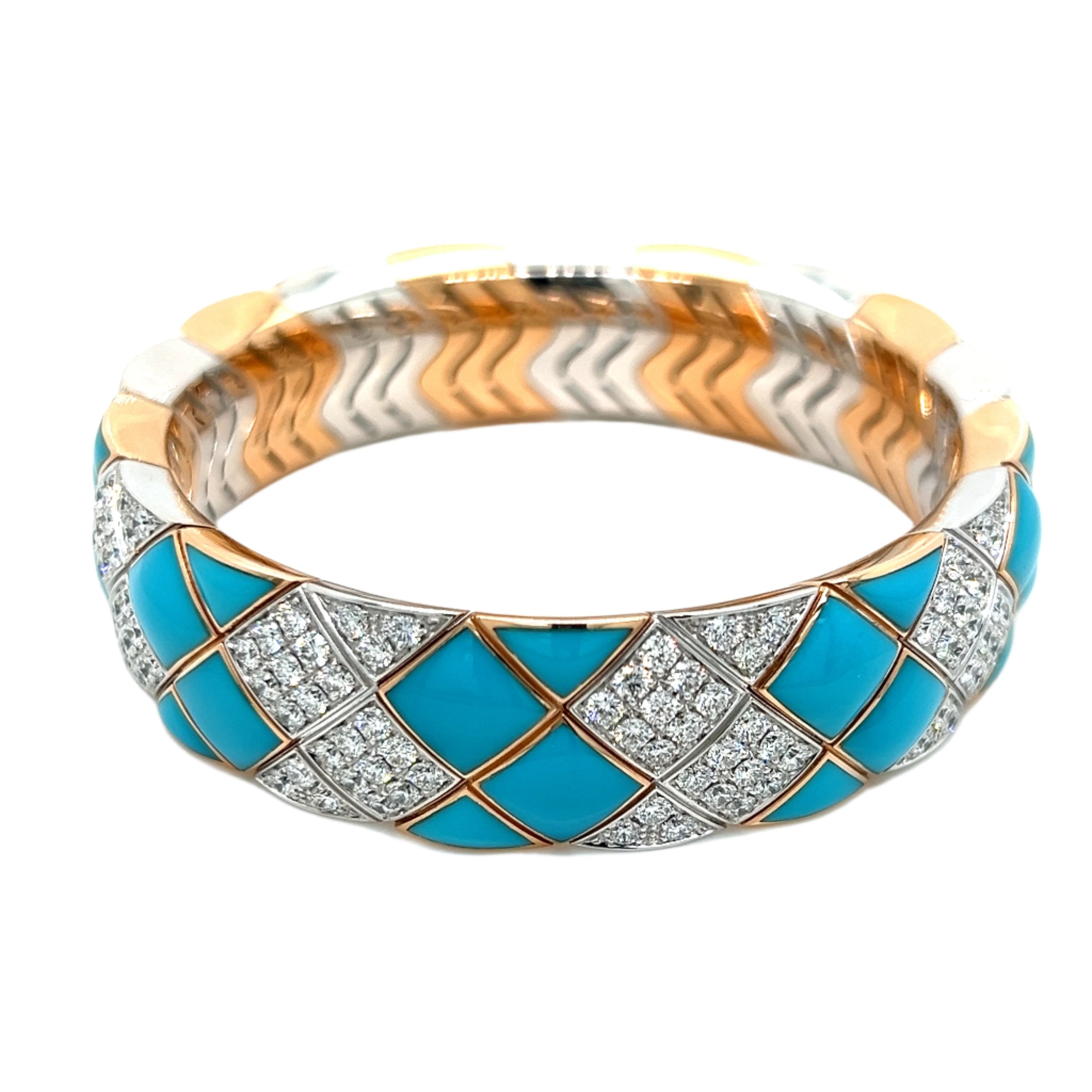 PICCHIOTTI XPANDABLE DIAMOND AND TURQUOISE BRACELET - Jackson Hole Jewelry Company