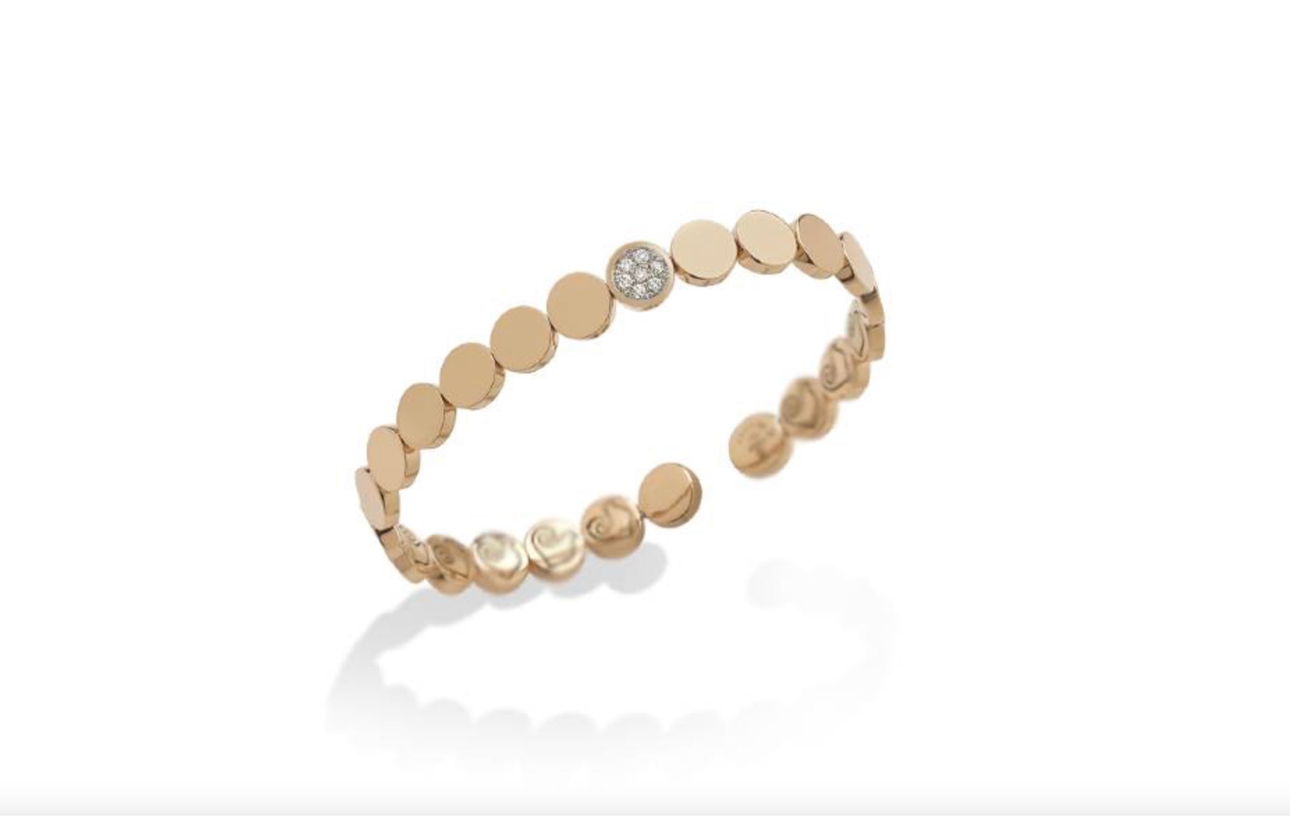CHANTECLER PAILLETTES BRACELET IN 18K ROSE GOLD & DIAMONDS - Jackson Hole Jewelry Company