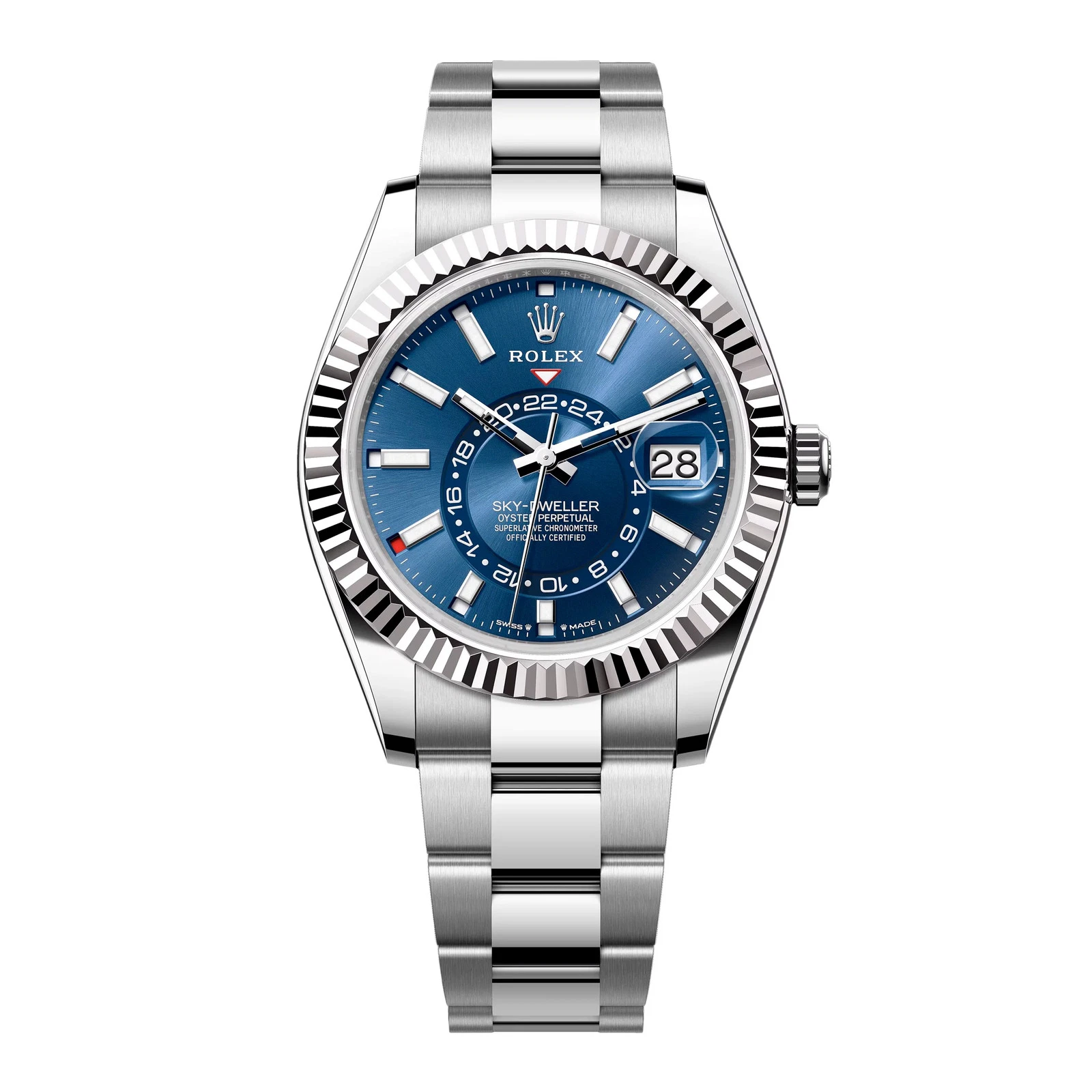 Rolex Sky Dweller 42mm Blue Dial on Oyster Bracelet in Oystersteel - Jackson Hole Jewelry Company