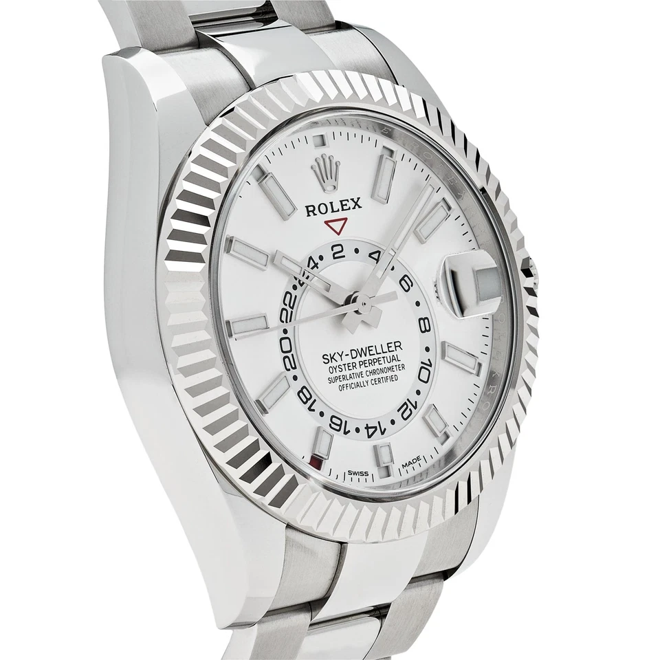Rolex Sky-Dweller 42mm White Dial in Oystersteel and White Gold on Oyster Bracelet - Jackson Hole Jewelry Company