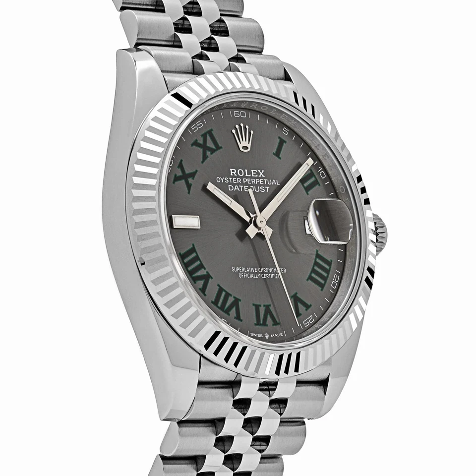 Rolex Datejust 41mm “Wimbledon” SS/WG Fluted Bezel on Jubilee - Jackson Hole Jewelry Company