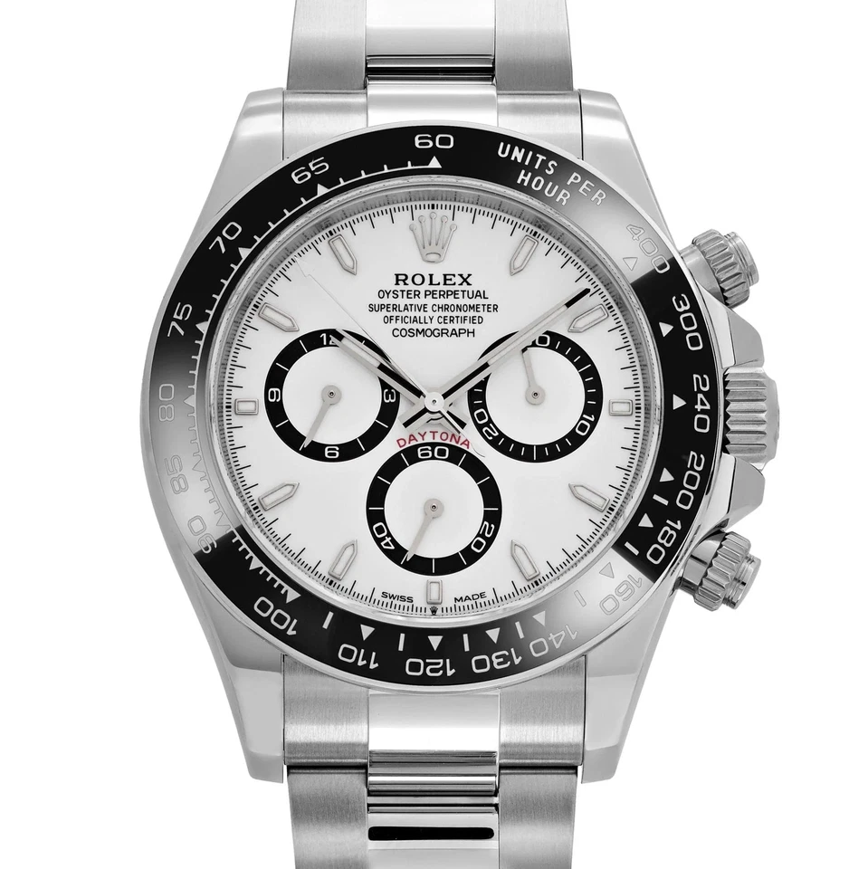 Rolex Daytona “Panda” 40mm in Oystersteel with White Dial & Black Cerachrom Bezel - Jackson Hole Jewelry Company