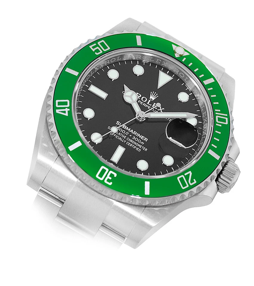 Rolex - Submariner Date 41mm in Oystersteel with Green Cerachrom Bezel & Black Dial - Jackson Hole Jewelry Company