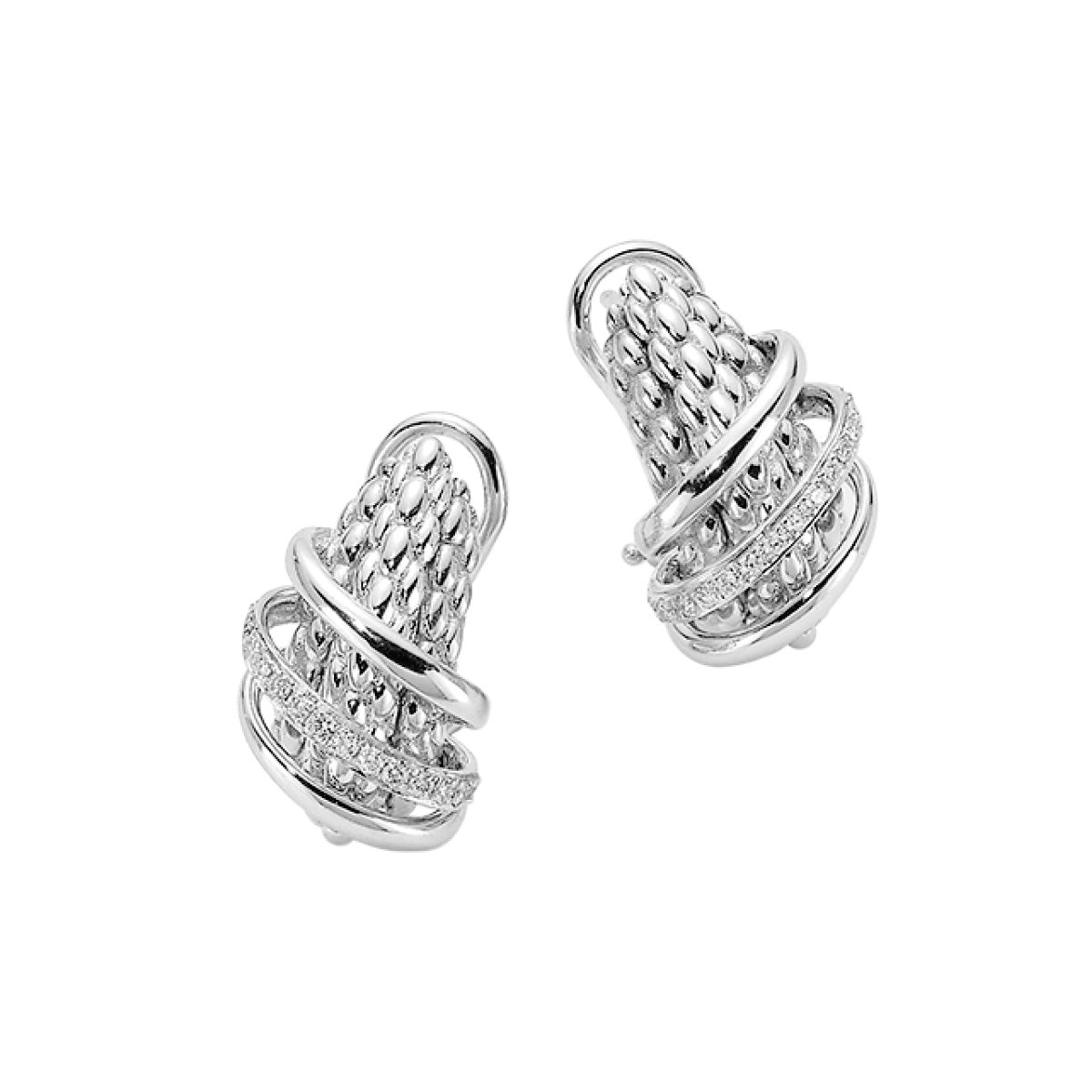FOPE SOLO 18K Gold Earrings with White Diamonds - 0.30 carats - Jackson Hole Jewelry Company