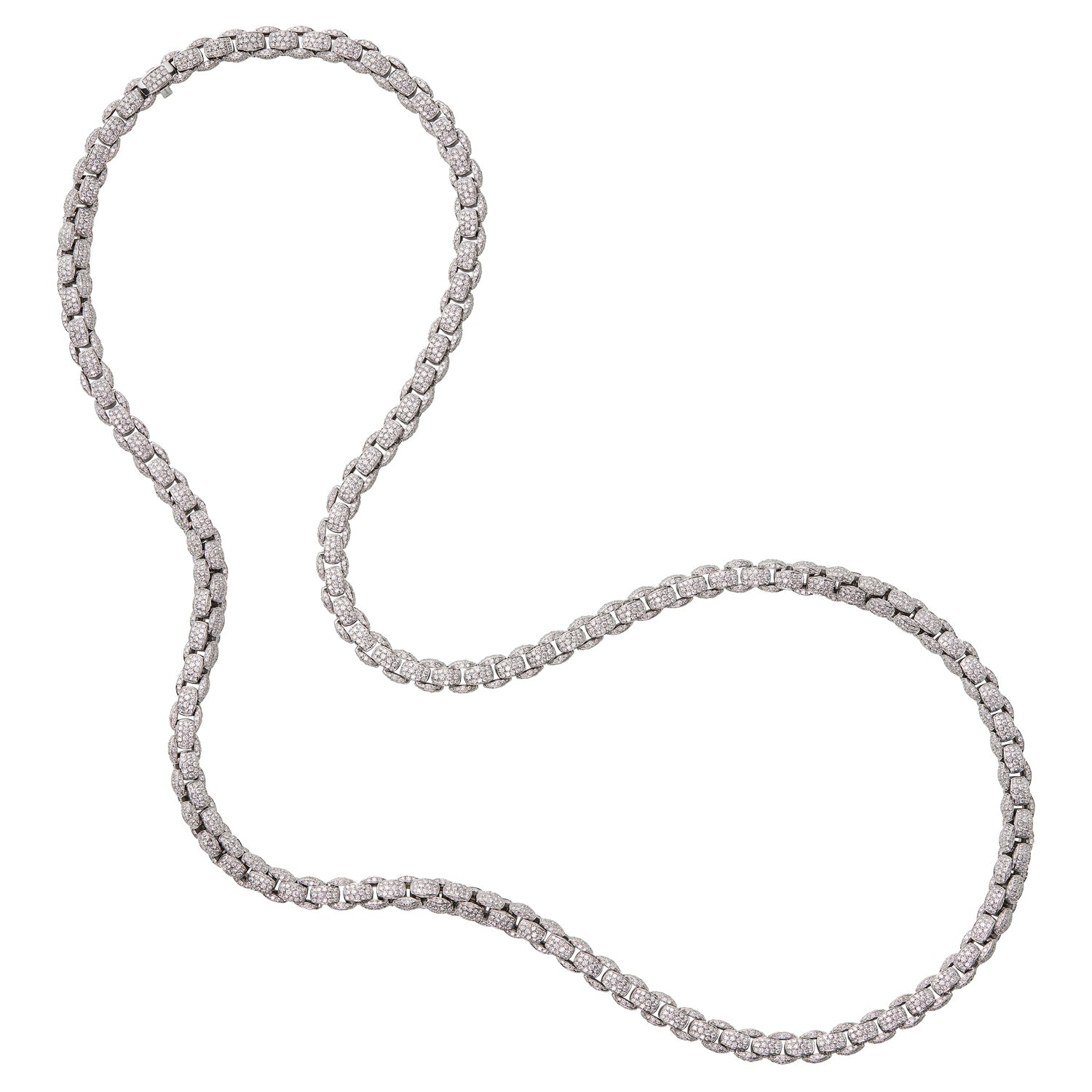 FOPE EKA 18K Gold Flex'it Necklace with White Diamond Pavé - 42.86 carats - Jackson Hole Jewelry Company