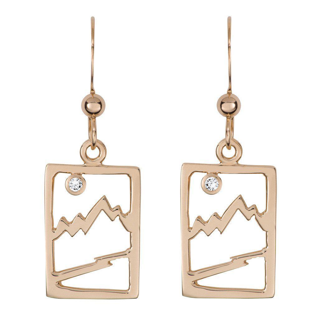 Small Signature Teton Rectangular Cutout Earrings - Jackson Hole Jewelry Company