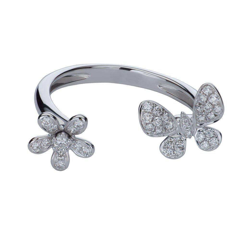 Teton Wildflower 18K Gold Small Butterfly Ring - Jackson Hole Jewelry Company