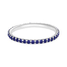 Teton Blue Sapphire Eternity Band set in 18K White Gold - Jackson Hole Jewelry Company