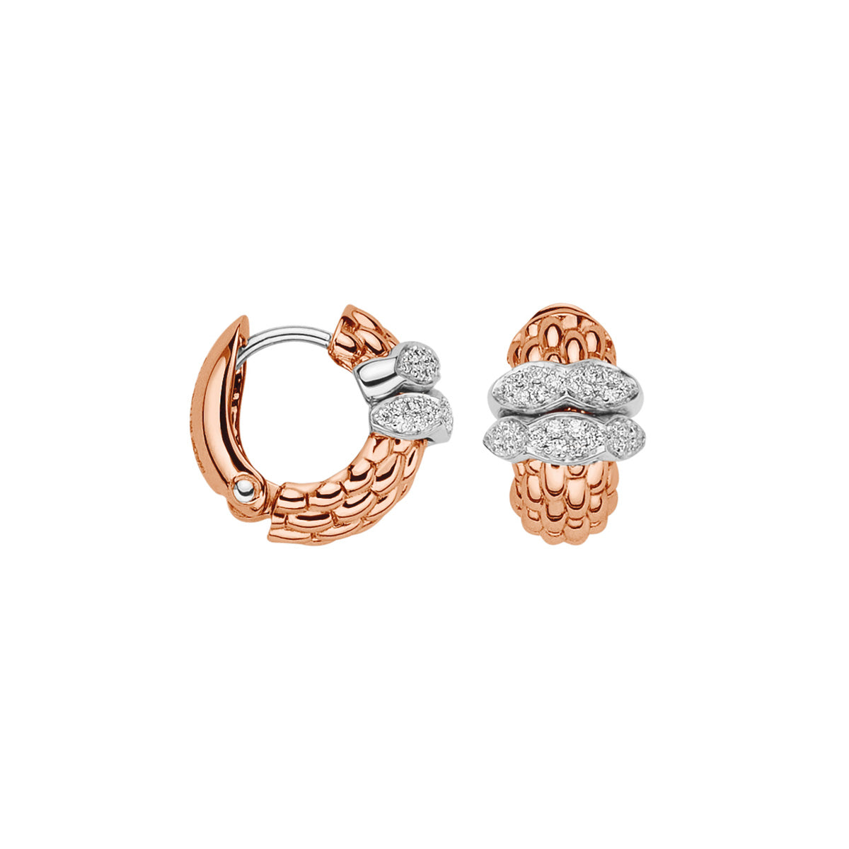 FOPE LOVE NEST 18K Gold Earrings with White Diamond Pavé - 0.33 carats - Jackson Hole Jewelry Company