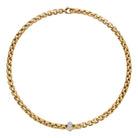 FOPE EKA 18K Gold Necklace with White Diamond Pavé Rondel - 0.40 carats - Jackson Hole Jewelry Company