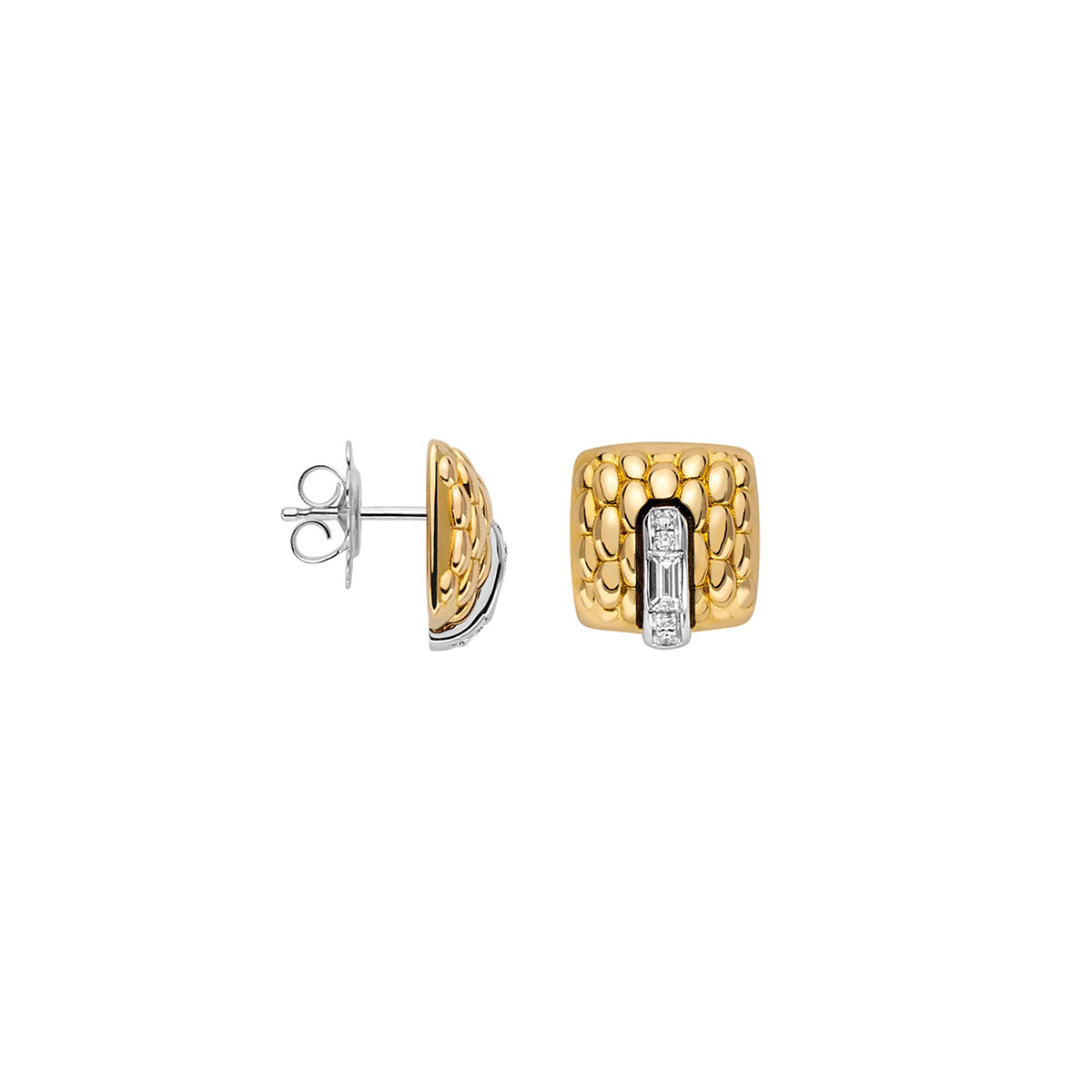 FOPE VENDOME 18K Gold Studs with White Diamonds - 0.48 carats - Jackson Hole Jewelry Company