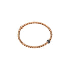 FOPE EKA 18K Gold Flex’it Bracelet with Black Diamond Pavé Rondel - 0.20 carats - Jackson Hole Jewelry Company