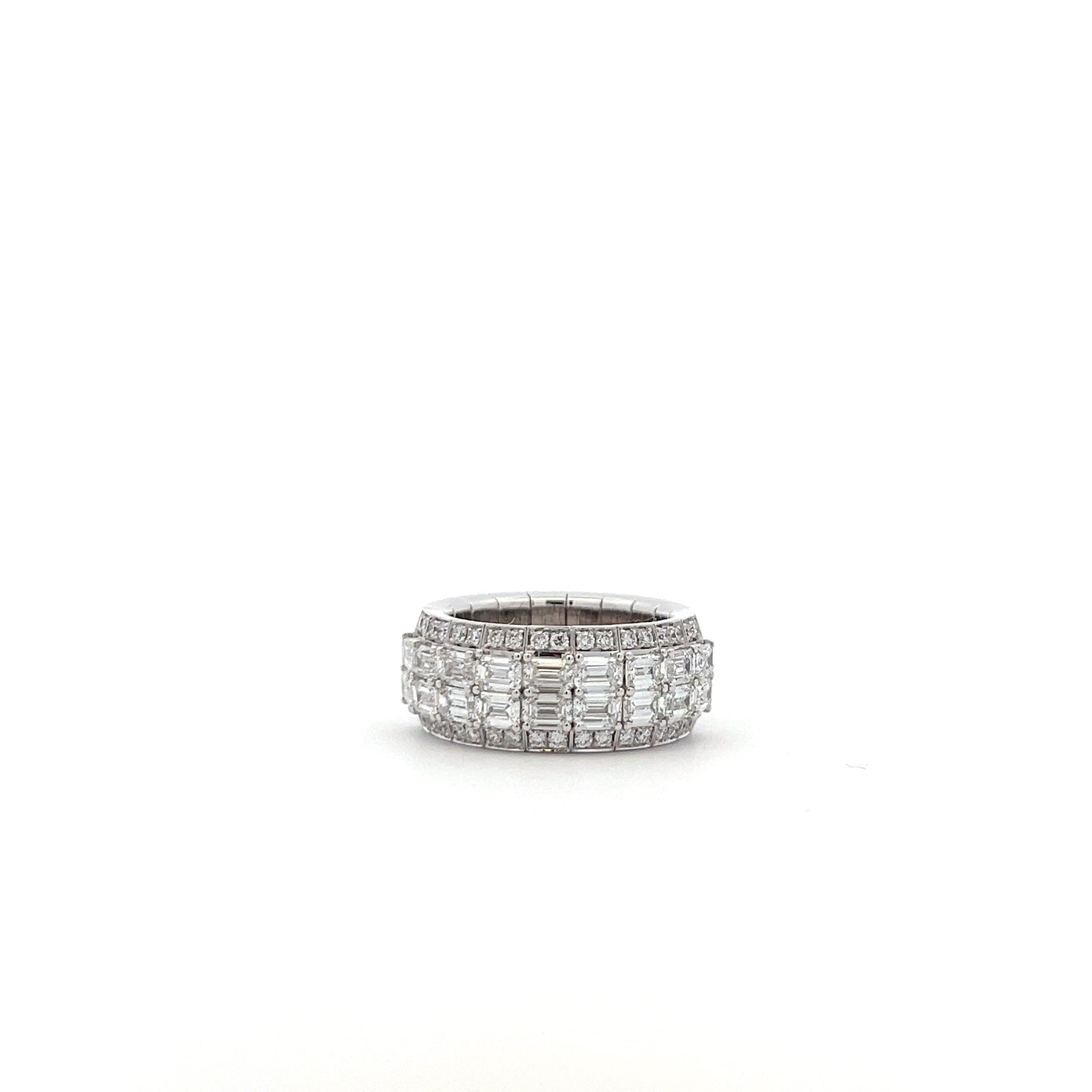 3.16CTTW WHITE GOLD XPANDABLE HALF WAY EC DIAMOND RING - Jackson Hole Jewelry Company