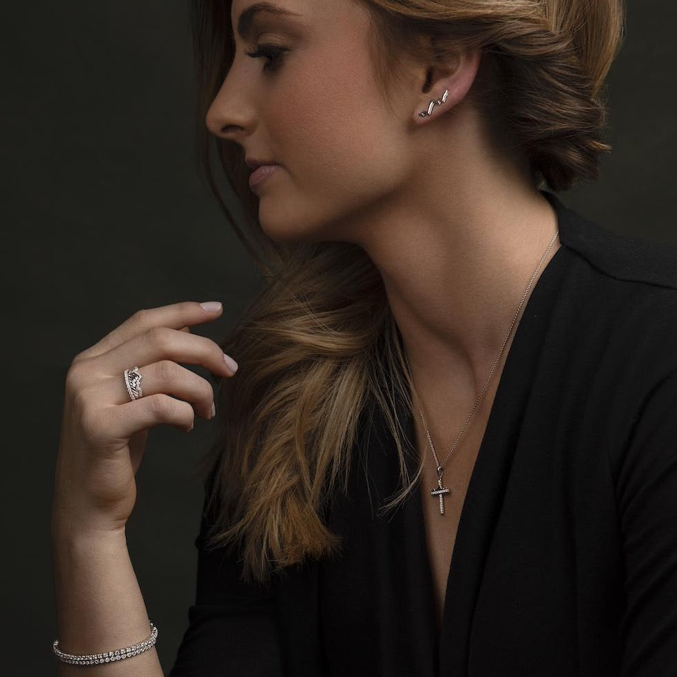 18 Karat French Cut Diamond Pavé 1.5mm Eternity Band Only - Jackson Hole Jewelry Company