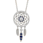 18 Karat Diamond and Sapphire Dreamcatcher Necklace - Jackson Hole Jewelry Company