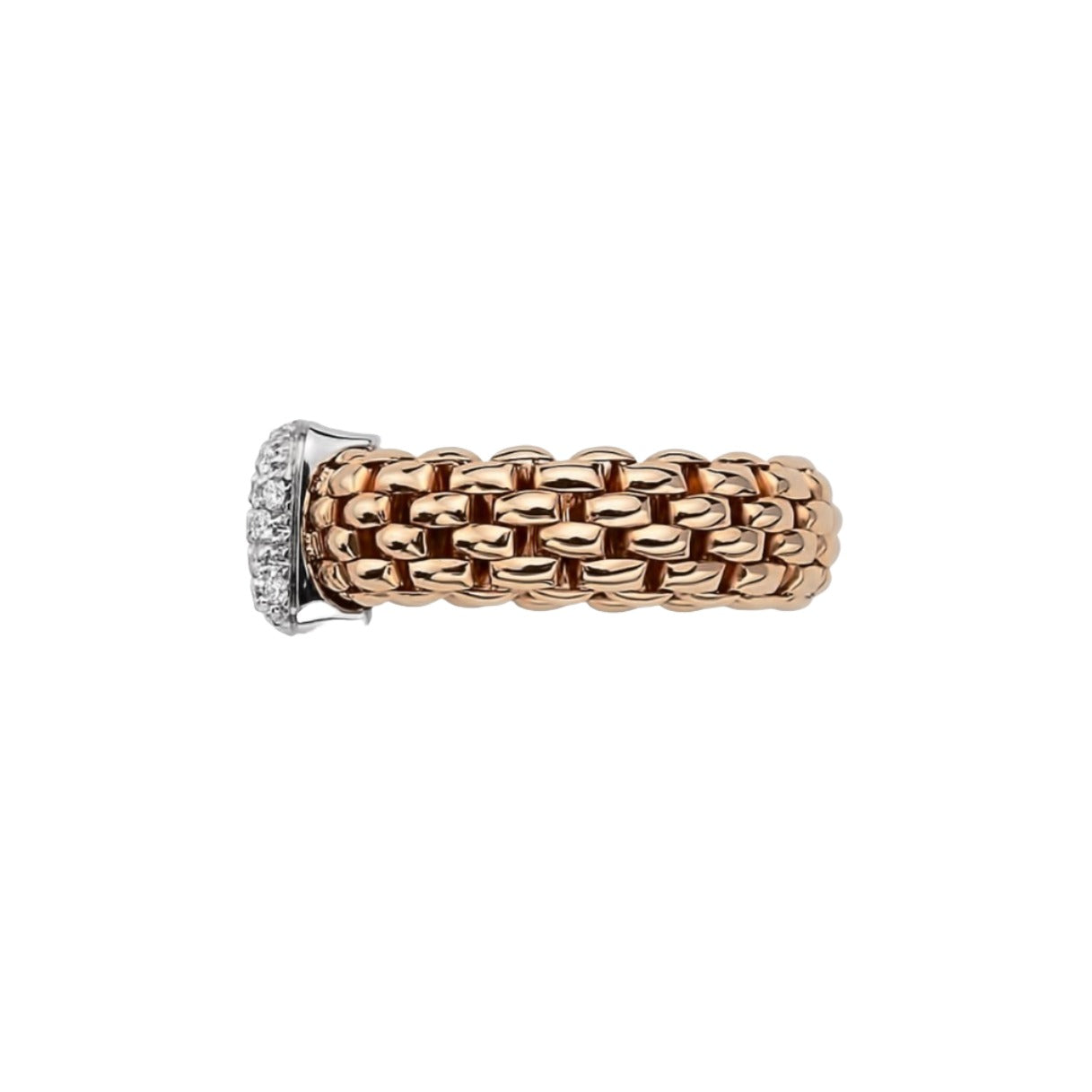 Fope Vendome Flexible Ring with Diamond Pavé - Jackson Hole Jewelry Company