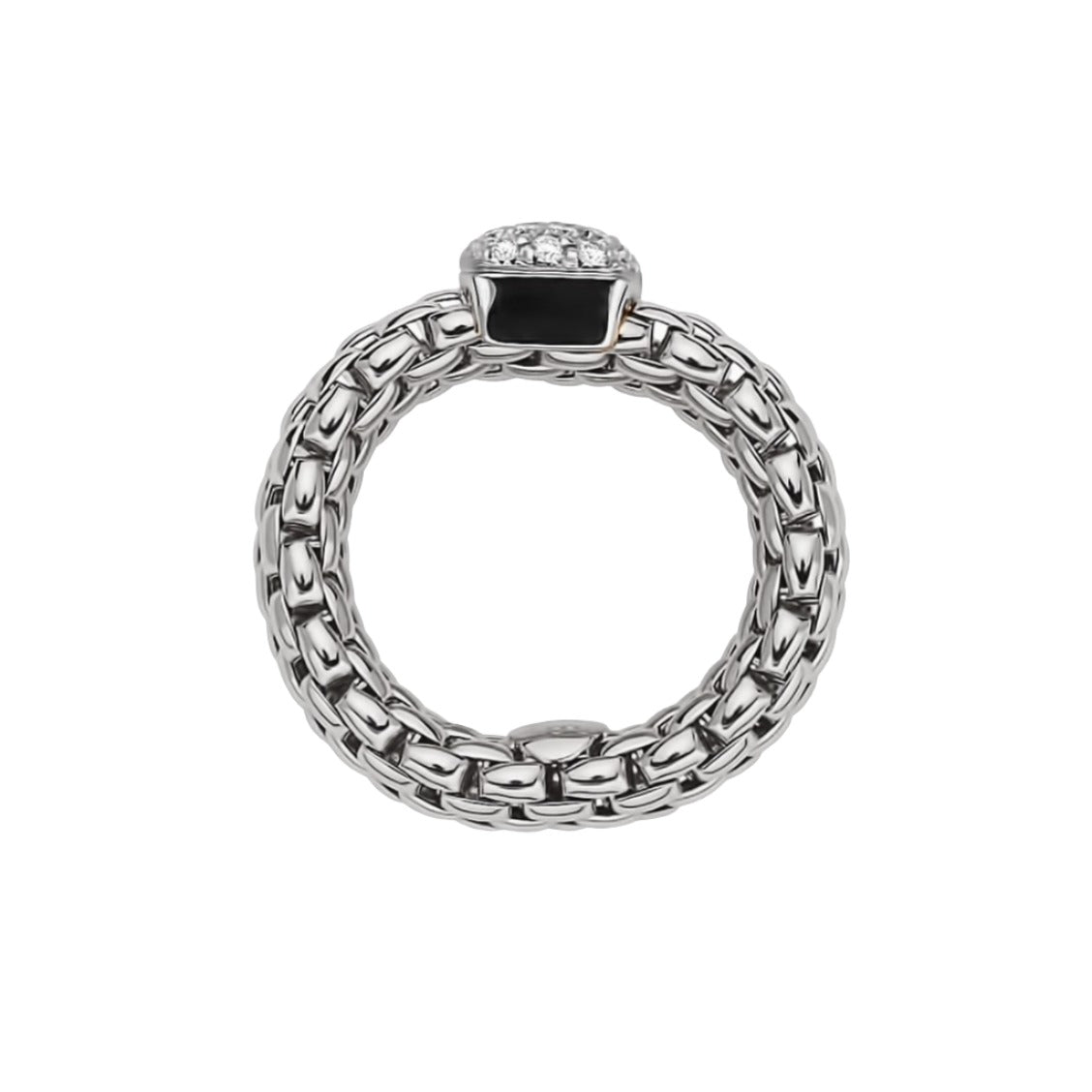 Fope Vendome Flexible Ring with Diamond Pavé - Jackson Hole Jewelry Company
