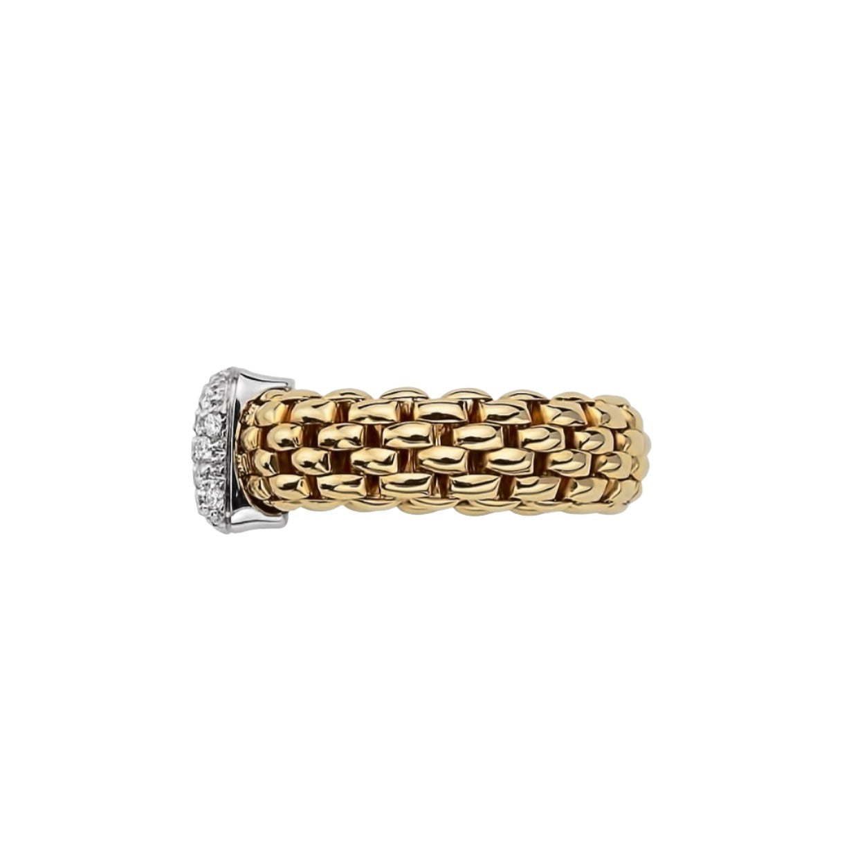 Fope Vendome Flexible Ring with Diamond Pavé - Jackson Hole Jewelry Company