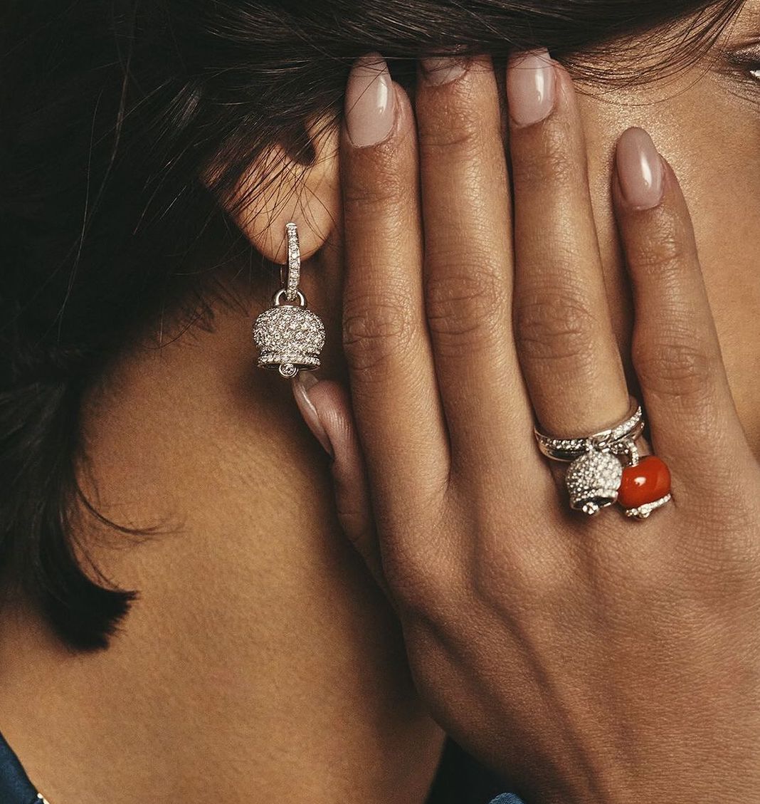 Chantecler Campanella Earrings 18KT White Gold & Pave Diamonds - Jackson Hole Jewelry Company