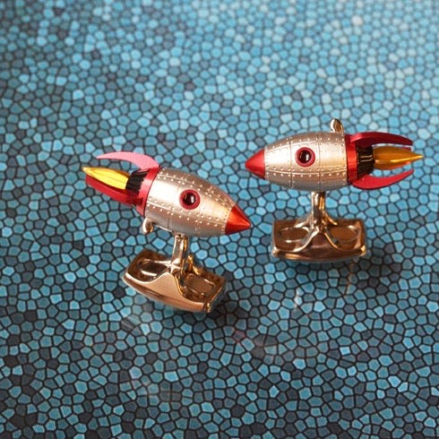 D&F Rocket Cufflinks Made From Base Metal. - Jackson Hole Jewelry Company