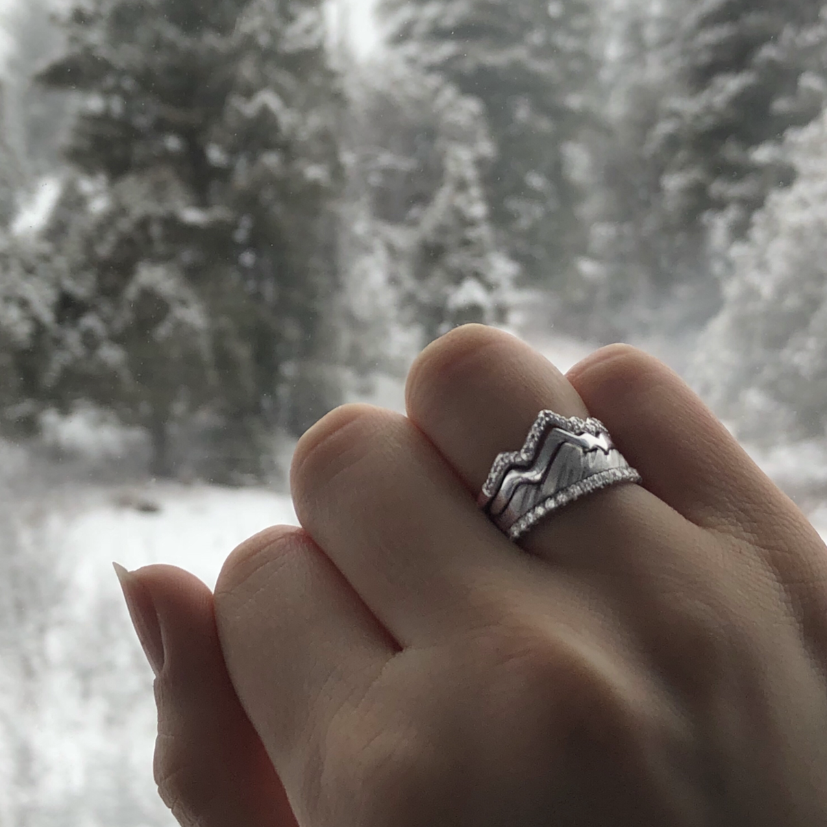 18 Karat French Cut Diamond Pavé 1.5mm Eternity Band Only - Jackson Hole Jewelry Company