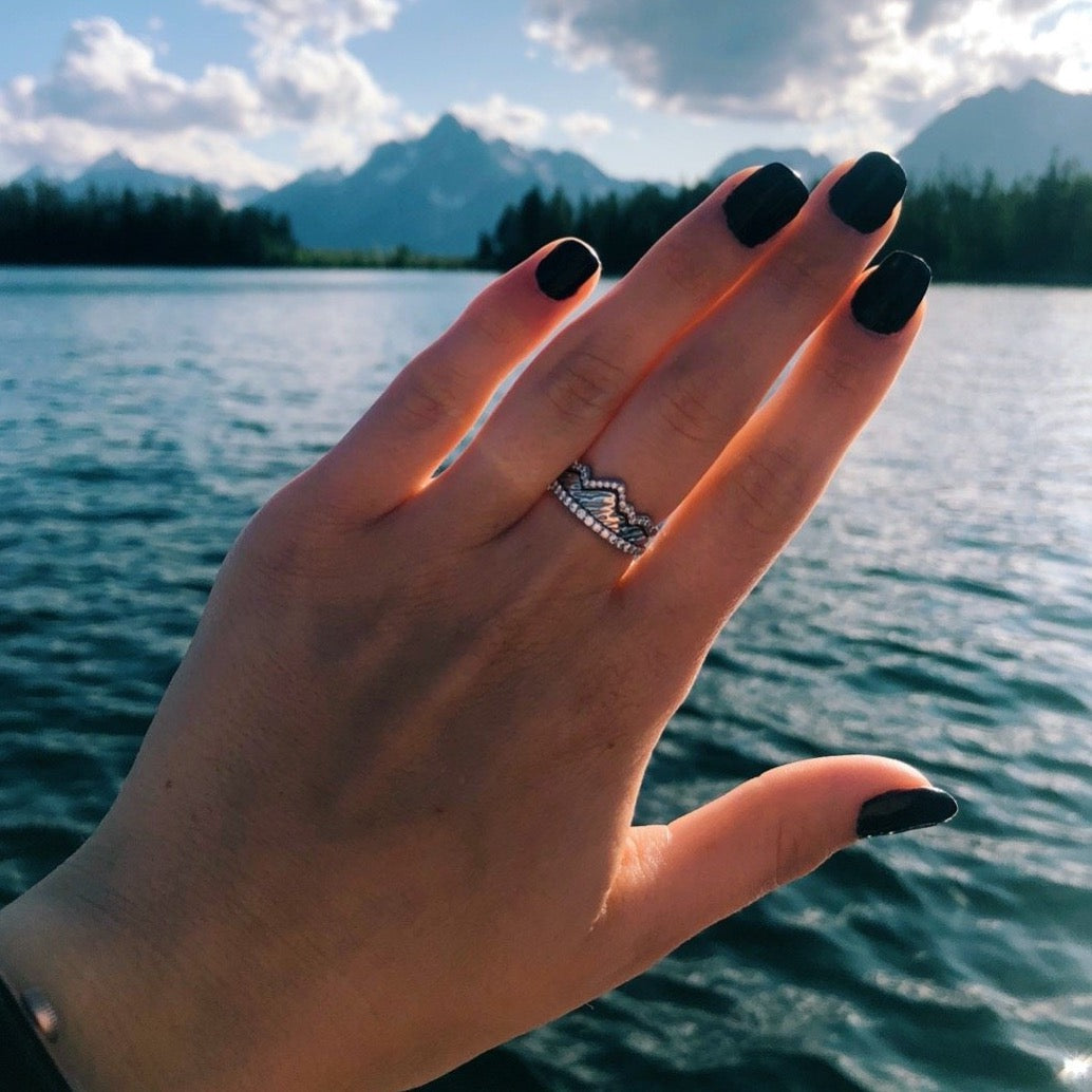 18 Karat French Cut Diamond Pavé 1.5mm Eternity Band Only - Jackson Hole Jewelry Company