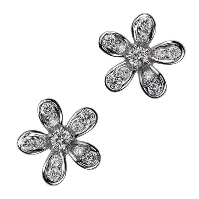 Teton Wildflower Small Post Diamond Earrings - Jackson Hole Jewelry Company