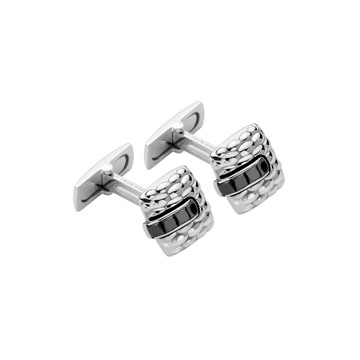 FOPE Vendome Collection Gold Cufflinks with Black Diamonds - Jackson Hole Jewelry Company