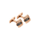 FOPE Vendome Collection Gold Cufflinks with Black Diamonds - Jackson Hole Jewelry Company