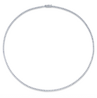 18K White Gold 4-Prong Straight Line Diamond Necklace - Jackson Hole Jewelry Company