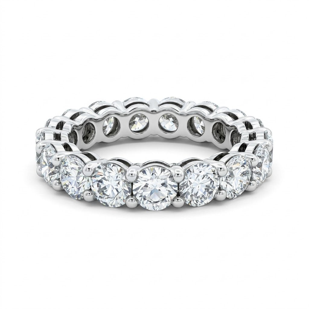 Round Diamond Eternity Band in Platinum 4.23 Cttw - Jackson Hole Jewelry Company
