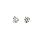 Round Brilliant Diamond Stud Earrings with 18K White Gold - Jackson Hole Jewelry Company