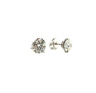 Round Brilliant Diamond Stud Earrings with 18K White Gold - Jackson Hole Jewelry Company