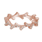 Diamond Antler Eternity Stacking Ring in 14K Gold - Jackson Hole Jewelry Company