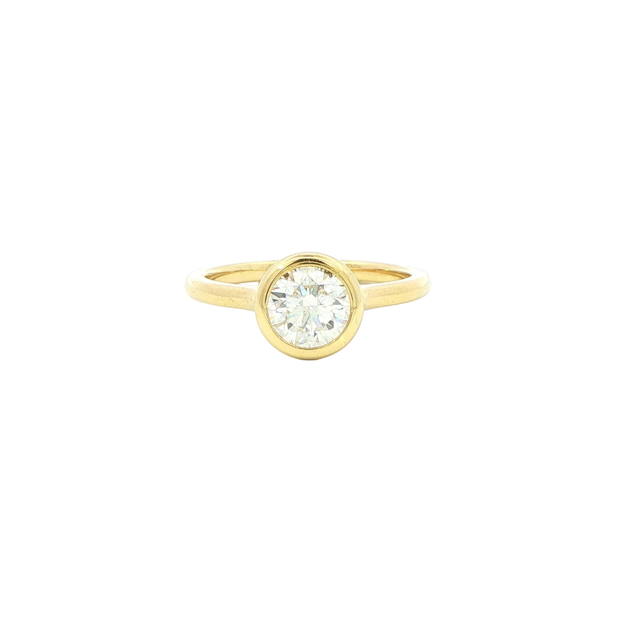 Round Brilliant Diamond Ring in 18K Yellow Gold - Jackson Hole Jewelry Company