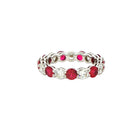 Ruby and Diamond Eternity Band in 18K White Gold - Jackson Hole Jewelry Company