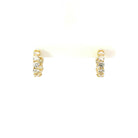 Round Brilliant Diamond Hoop Earrings in 18K Gold - Jackson Hole Jewelry Company