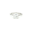 Round Brilliant Diamond Engagement Ring in Platinum - Jackson Hole Jewelry Company