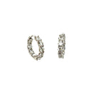 Hoop Earrings with Round Brilliant Diamonds in 18K White Gold - Jackson Hole Jewelry Company