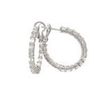 18K WHITE GOLD 4.33CTTW GH VS EMERALD CUT HOOP DIAMOND EARRINGS - Jackson Hole Jewelry Company