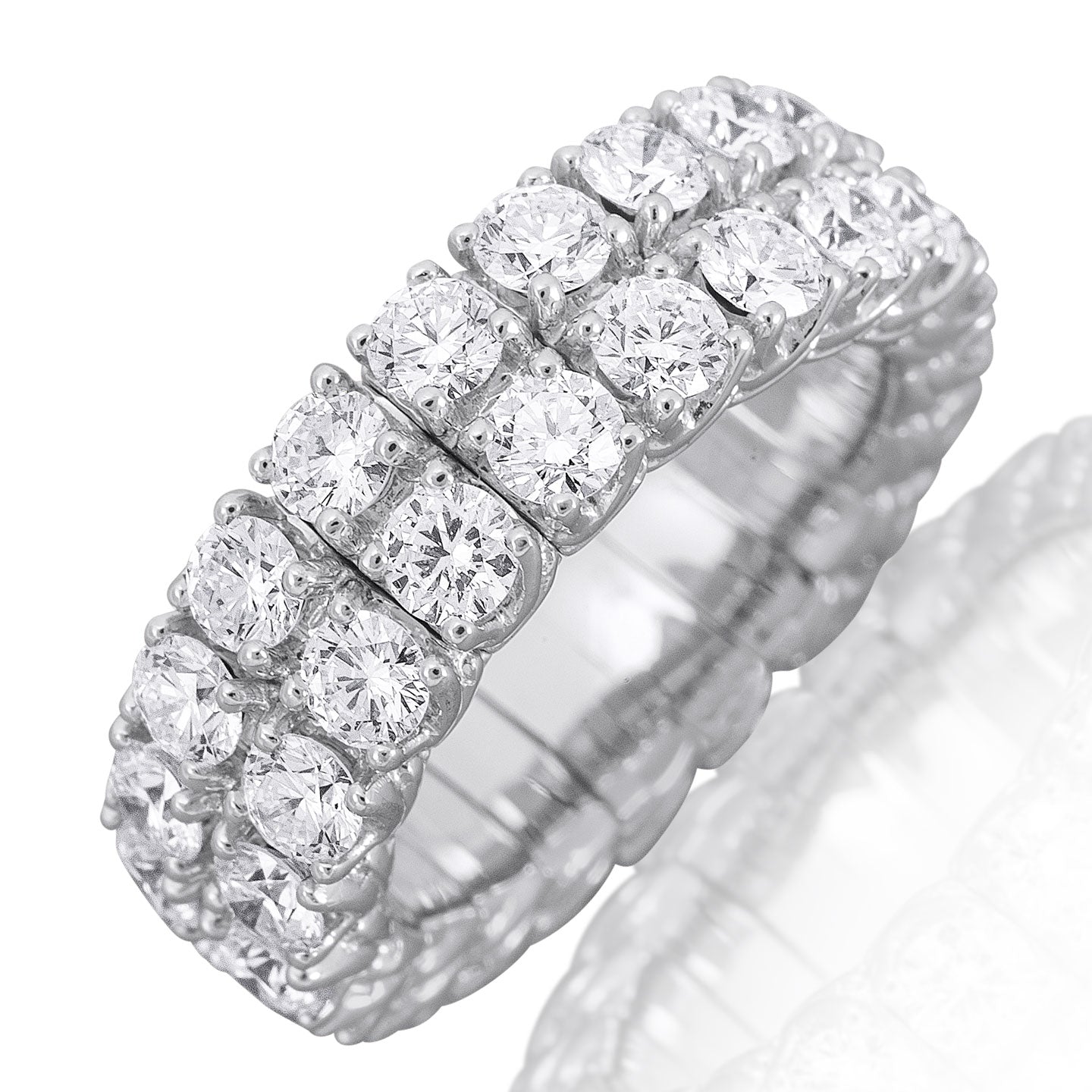 Picchiotti - Xpandable™ Round Cut Diamond Ring in 18K White Gold - Jackson Hole Jewelry Company