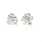 Round Brilliant Diamond Stud Earrings in 18K White Gold 3.61 Cttw - Jackson Hole Jewelry Company