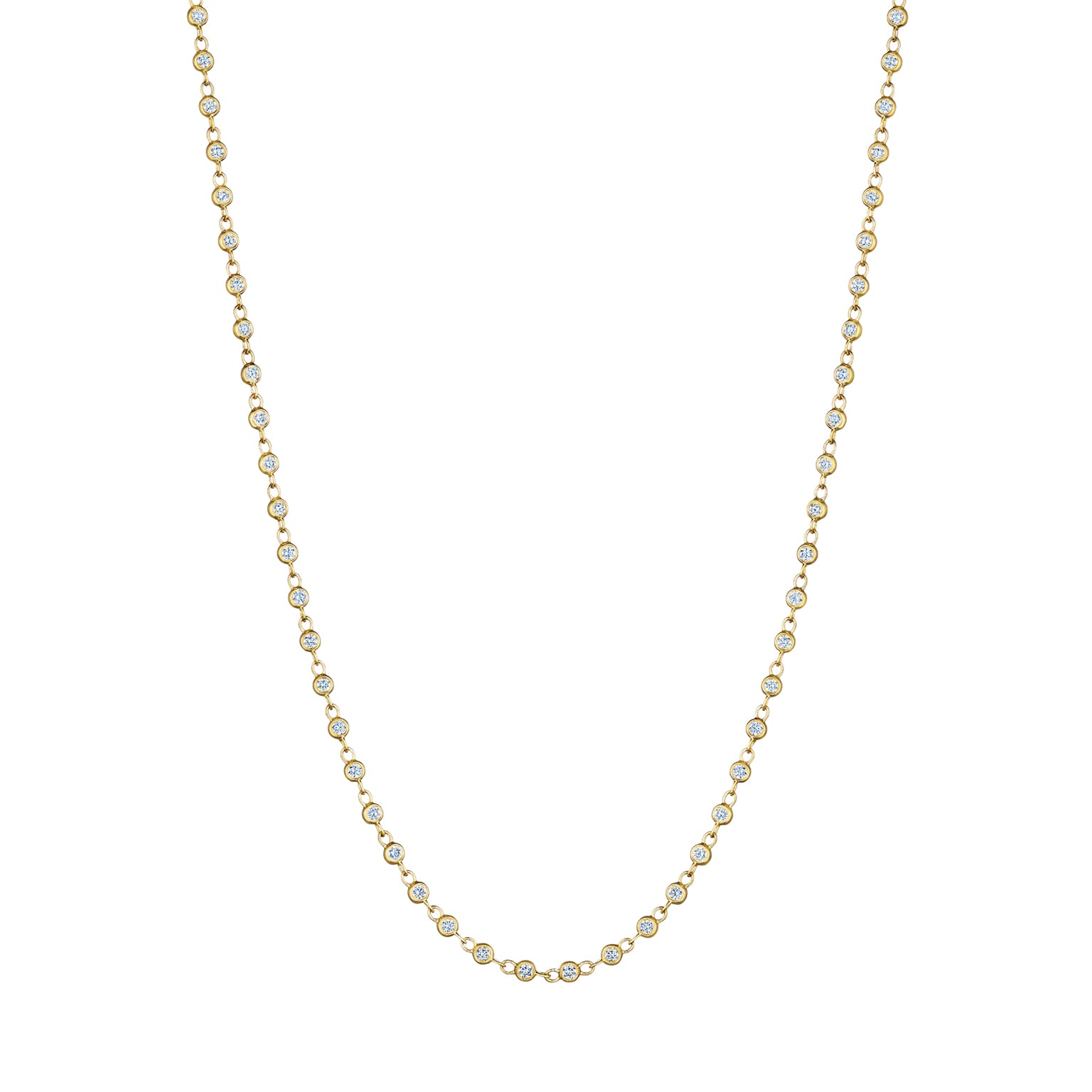 18K Yellow Gold Diamond By The Yard Necklace – 0.61 CTTW - Jackson Hole Jewelry Company