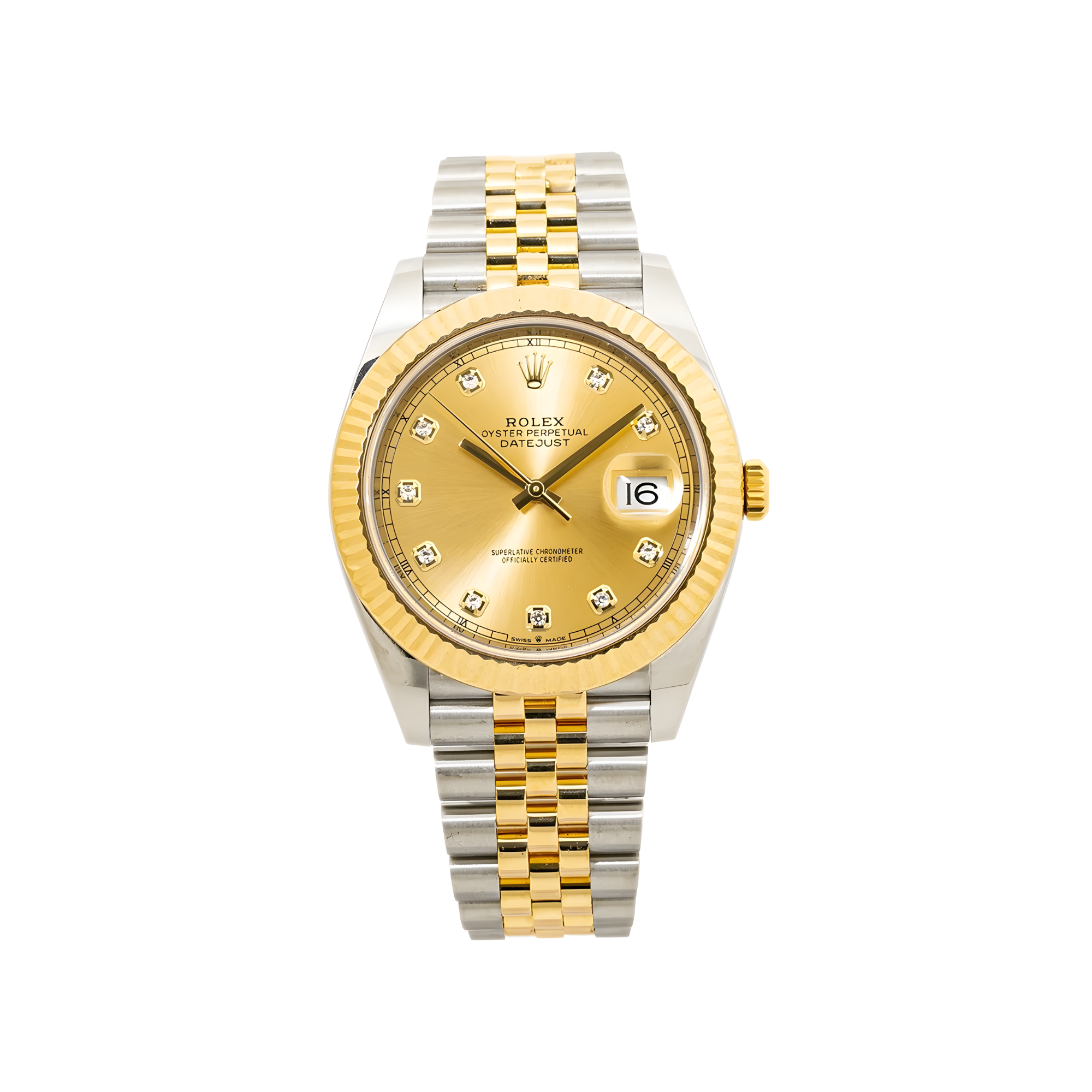 Rolex Datejust 41mm Champagne Diamond Dial in SS/YG on Jubilee - Jackson Hole Jewelry Company