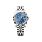 Rolex Datejust 41mm Blue Roman Dial Fluted Bezel SS/WG Jubilee - Jackson Hole Jewelry Company