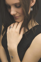 8K Gold with Diamond and Blue Sapphire Dreamcatcher Ring - Jackson Hole Jewelry Company