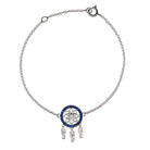 18K Gold with Diamond and Blue Sapphire Dreamcatcher Bracelet - Jackson Hole Jewelry Company